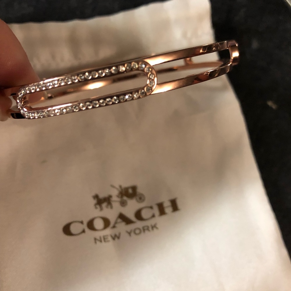 Coach Rose Gold/Crystal Bangle - Picture 3 of 4